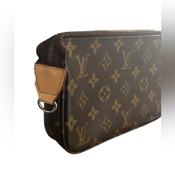 Louis Vuitton‎ Vintage Brown Monogram Pouch Accessory Bag Clutch  shoulder bag - Picture 11 of 14